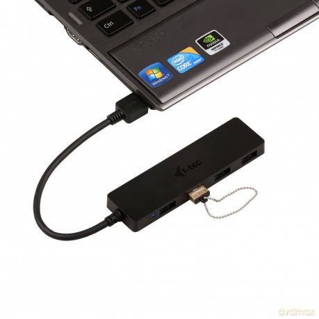 Tec Slim Passive Hub 4p Black Usb 3.0 No Ps Win And Mac Os
