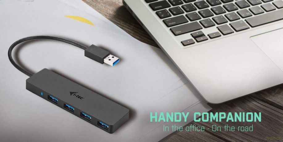 Tec Slim Passive Hub 4p Black Usb 3.0 No Ps Win And Mac Os
