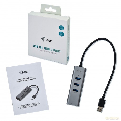 Tec Usb 3.0 Metal Hub + Glan Metal 3-Port Hub With Glan Adap.