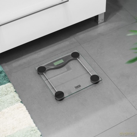Teesa: Bathroom Scale - Bilancia Digitale Da Bagno, Vetro, 180 Kg.