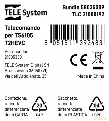 Telecomando Ts6105