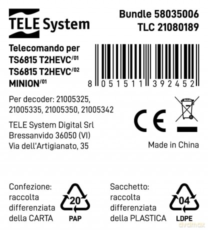 Telecomando Ts6815/01/Minion