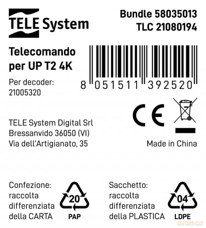 Telecomando Up T24k