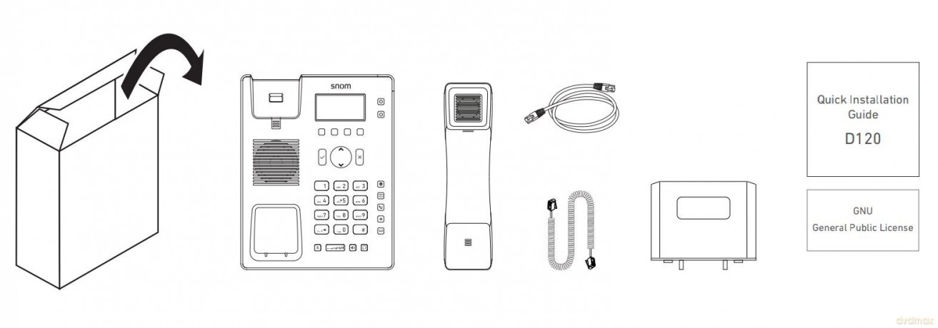Telefono Snom D120 W/O Ps Black