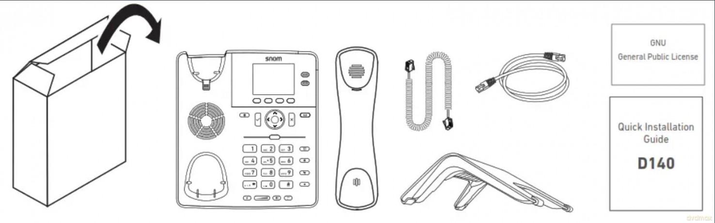 Telefono Snom D140 W/O Ps Black