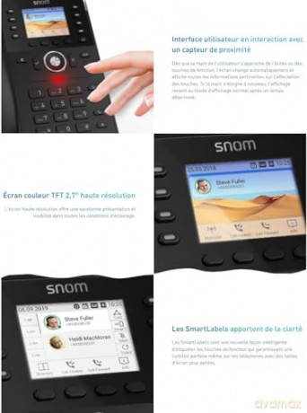 Telefono Snom D735 W/O Ps Black