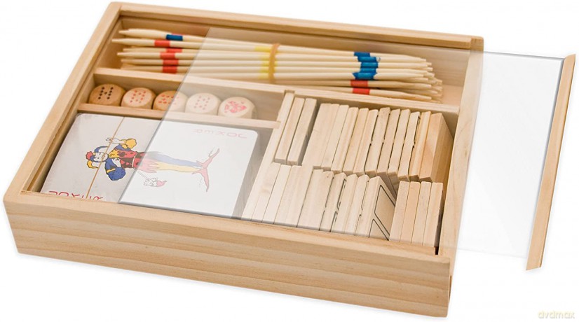 Teorema 40118 - Set Di 4 Giochi, Shangai, Dadi, Carte, Domino