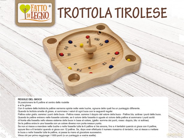 Teorema 40521 - Trottola Tirolese In Legno