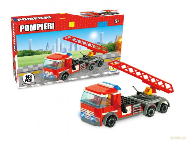 Teorema: Costruzioni Click Clack Pompieri 143pz - Box
