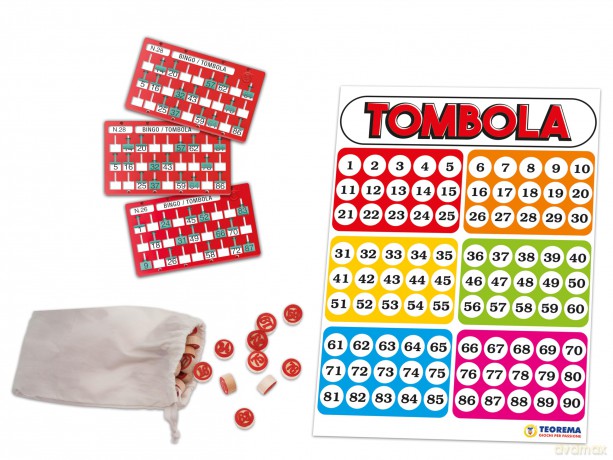 Teorema: Gioco Tombola 24 Cartelle Plastica C/Tabellone - Box