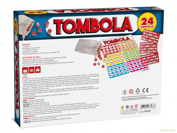 Teorema: Gioco Tombola 24 Cartelle Plastica C/Tabellone - Box