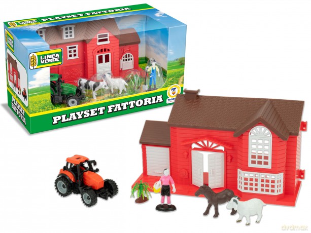 Teorema: Linea Verde - Playset Fattoria Con Trattore E Accessori - Open Touch Box