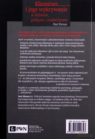 Kłamstwo i jego wykrywanie w biznesie polityce - Paul Ekman [KSIĄŻKA]