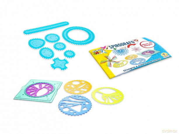 Teorema: Plastiart - Spirografo E Stencil Con Penna Multicolor