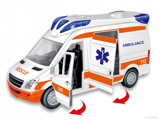 Teorema: Play City - Ambulanza Porte Apribili Con Barella Luci E Suoni - Open Touch Box