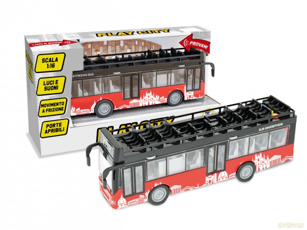 Teorema: Play City - Citybus Panoramico Frizione Scala 1:16luci E Suoni - Open Touch Box