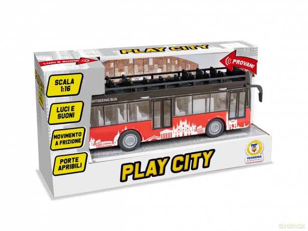 Teorema: Play City - Citybus Panoramico Frizione Scala 1:16luci E Suoni - Open Touch Box