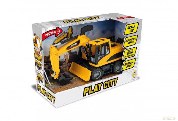 Teorema: Play City - Escavatore Luci E Suoni Movimenti Articolati Luci E Suoni - Open Touch Box