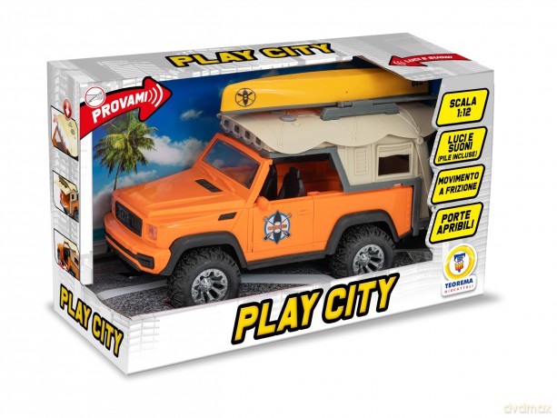 Teorema: Play City - Fuoristrada Con Canoa A Frizione Luci E Suoni - Open Touch Box