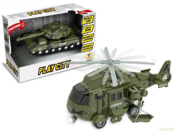 Teorema: Play City - Mezzi Militari A Frizione Luci E Suoniscala 1:20 (Assortimento)