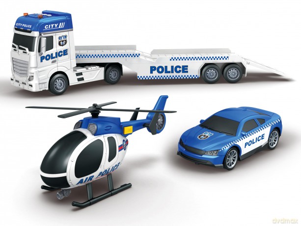 Teorema: Play City - Police Truck Con Aereo E Macchina Luci E Suoni - Open Touch Box