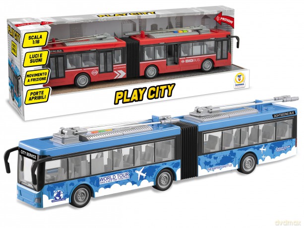 Teorema: Teo'S - Autobus Articolato A Frizione Luci E Suoni2 Col. Ass - Open Touch Box
