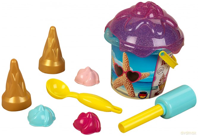 Theo Klein 2359 - Aqua Action Ice Cream Set - Secchiello Per La Sabbia 1 Litro