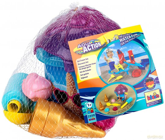 Theo Klein 2359 - Aqua Action Ice Cream Set - Secchiello Per La Sabbia 1 Litro
