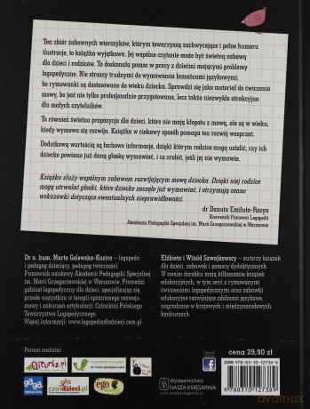 Wierszyki ćwiczące języki czyli rymowanki logopedyczne dla dzieci tw - Marta Galewska-Kustra,Elżbieta Szwajkowska,Witold Szwajkowski [KSIĄŻKA]