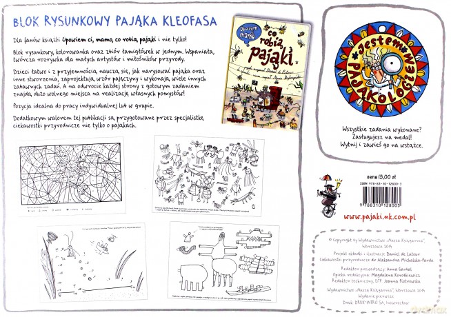 Blok rysunkowy pająka kleofasa - Daniel De Latour [KSIĄŻKA]