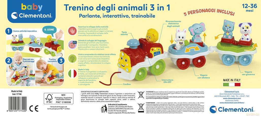 Trenino Degli Animali 3 In 1