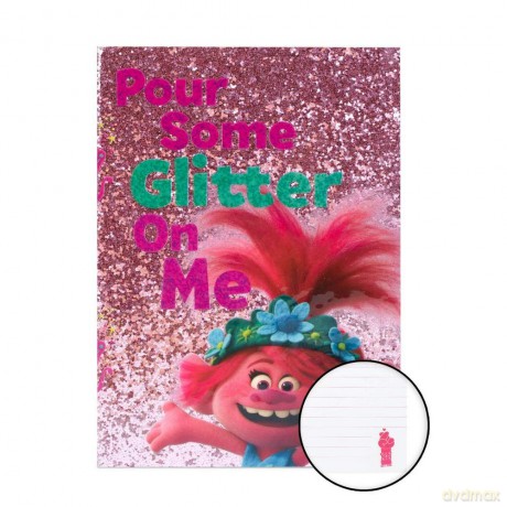 Trolls: World Tour - Pour Some Glitter -Pvc A5 Notebook- (Quaderno)