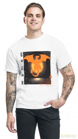 T-Shirt Pokemon Charizard Train Battle Repeat Uomo L