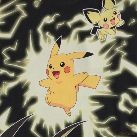 T-Shirt Pokemon Pikachu Evolution Lightning M