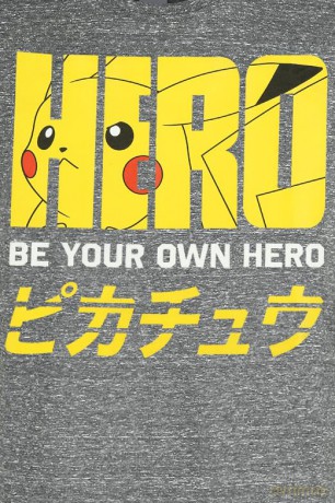 T-Shirt Pokemon Pikachu Pika Hero Uomo XXL