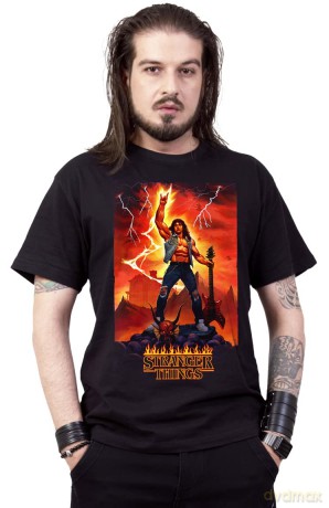 T-Shirt Stranger Things Eddie Rocks XXL