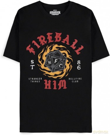 T-Shirt Stranger Things Hellfire Club Fireball Him XXL