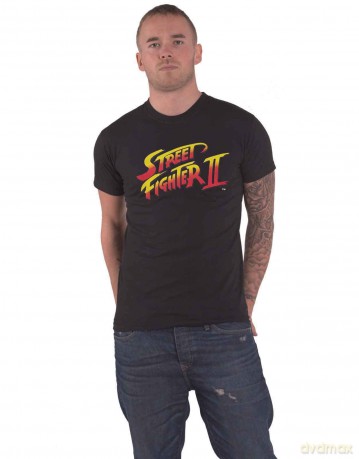 T-Shirt Street Fighter II Logo S