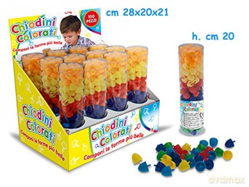 Tubo Chiodini Colorati 150 Pz