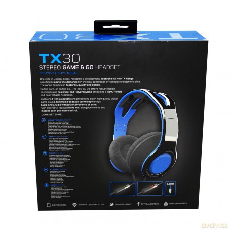 Tx30 Stereo Headset Ps4 Blue