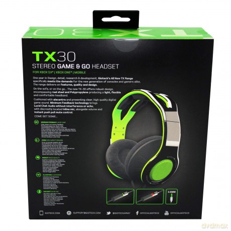 Tx30 Stereo Headset Xb1 Bl/Gr
