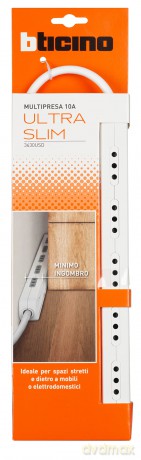 Ultraslim-Multipresa 10a Bianco