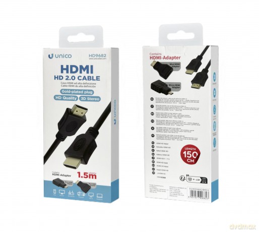 Unico: Cavo Hdmi Con Adattatore Mini Hdmi