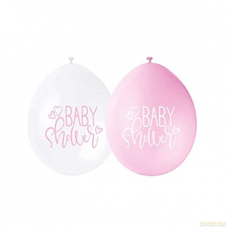 Unique Party: 10 9" Pink Baby Shower Blln