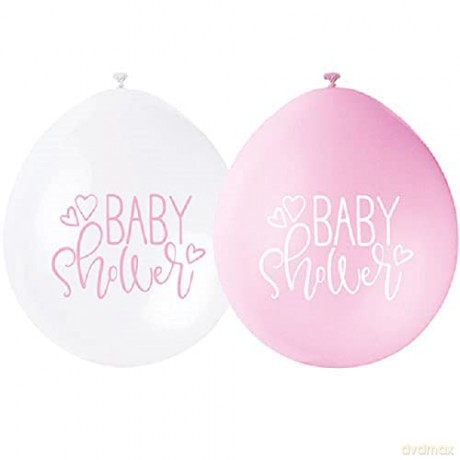 Unique Party: 10 9" Pink Baby Shower Blln