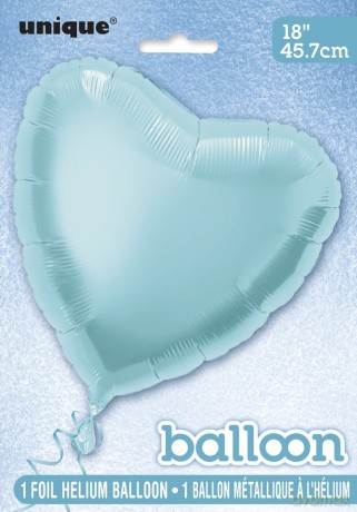 Unique Party: 18'' Pkg Hrt Bby Blue Foil Bln