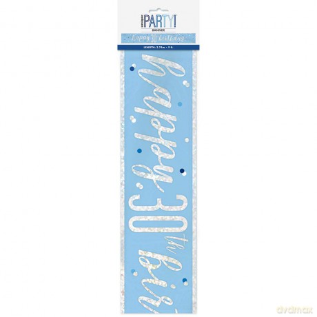 Unique Party: Glitz Blue 30 Prism Bnnr-9ft