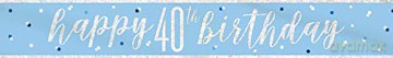 Unique Party: Glitz Blue 40 Prism Bnnr-9ft