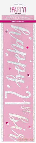 Unique Party: Glitz Pink 21 Prism Bnnr-9ft