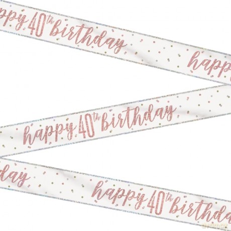 Unique Party: Glitz Rs Gld 40 Prsm Bnnr 9ft